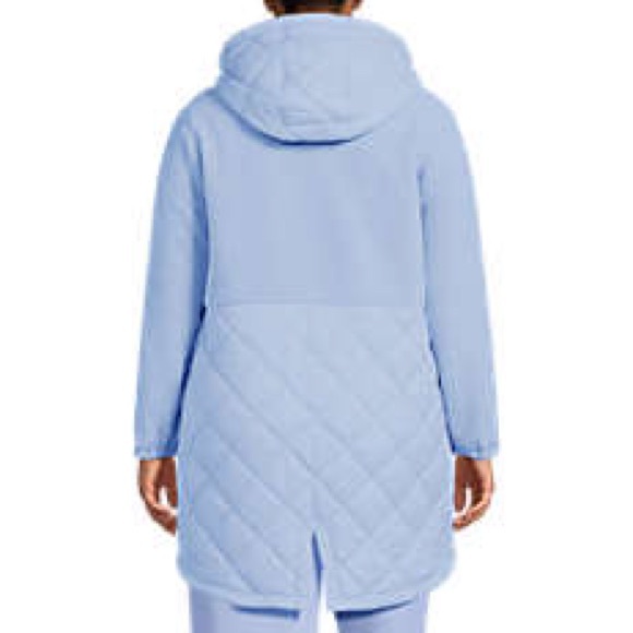 NWT Lands End Women’s Quilted Sherpa Parka.  Size 3X.  Light Cornflower. - Picture 5 of 9